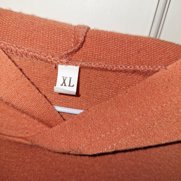 Orange Highland Cow Print Hoodie, Size XL - Picture 4 of 8